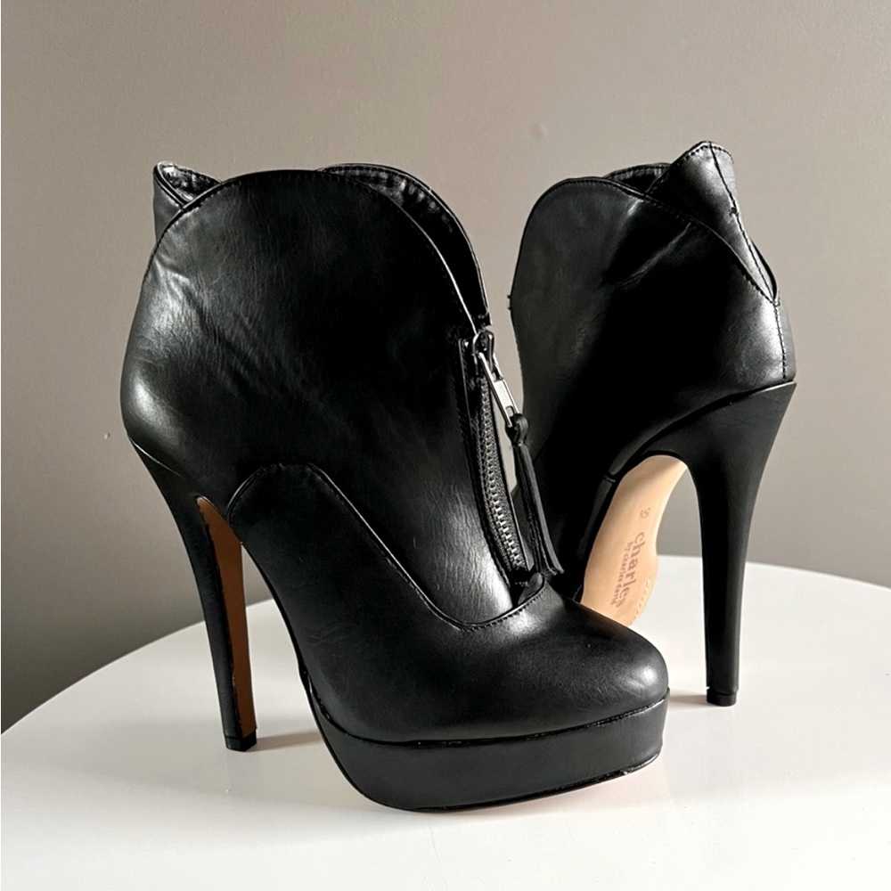 Charles Davis Platform Leather Boots